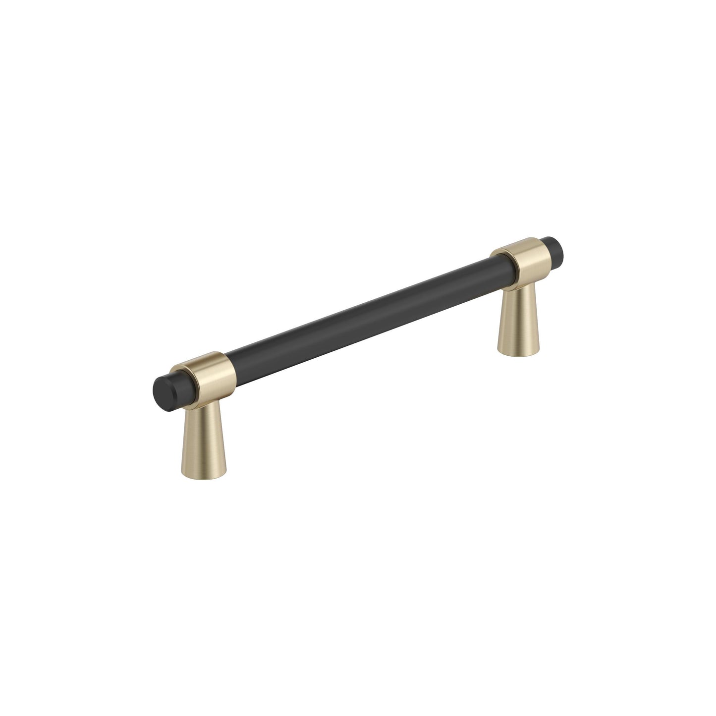 Amerock Mergence Pull - 5-1/16 inch (128mm) CTC - Matte Black/Golden Champagne