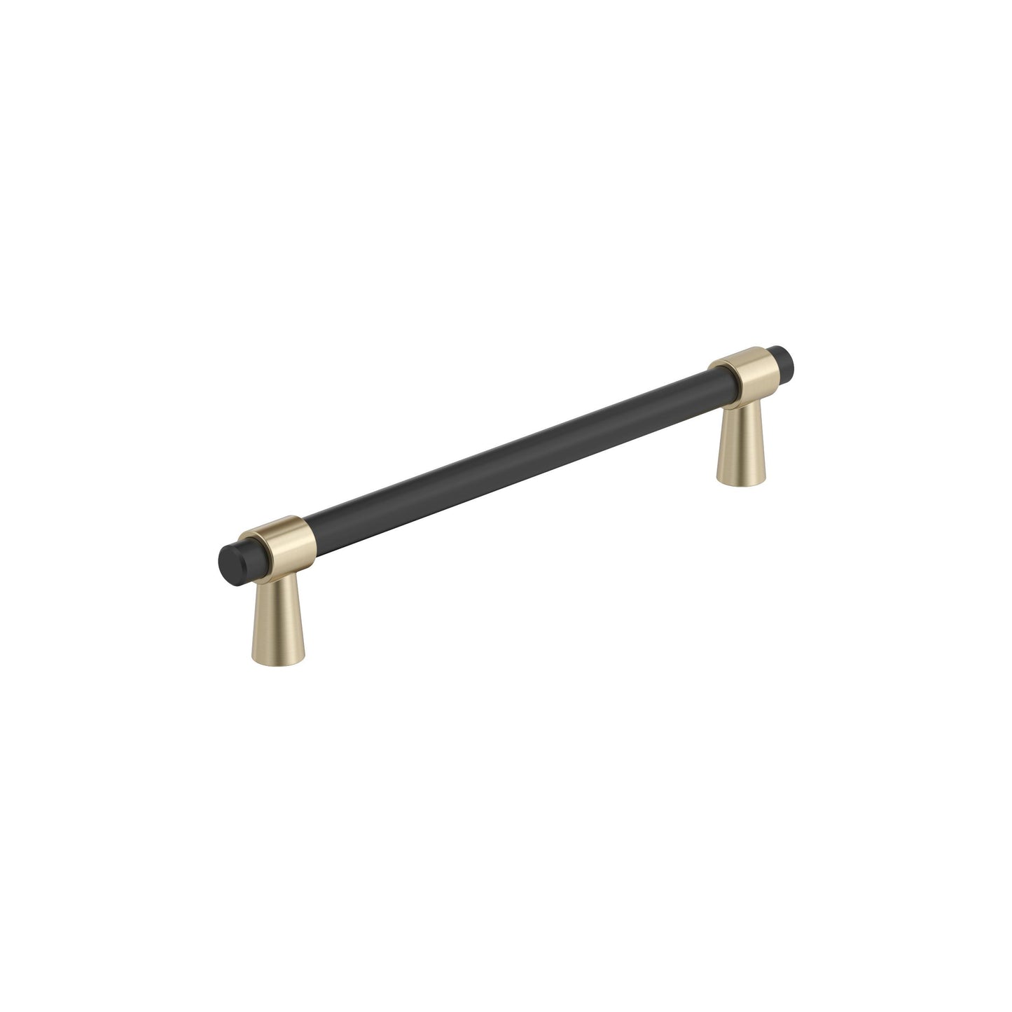 Amerock Mergence Pull - 6-5/16 inch (160mm) CTC - Matte Black/Golden Champagne