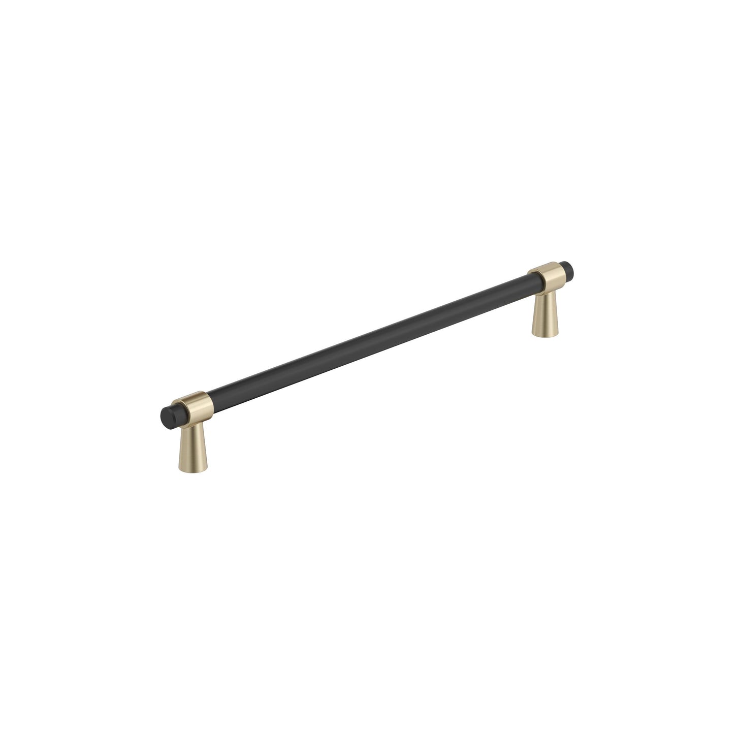 Amerock Mergence Pull - 8-13/16 inch (224mm) CTC - Matte Black/Golden Champagne
