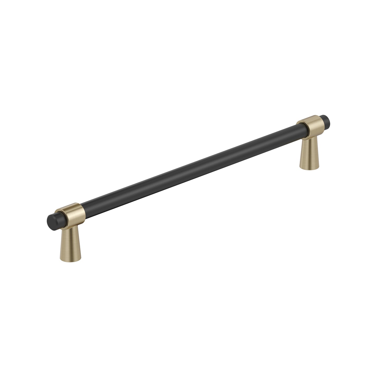 Amerock Mergence Pull - 10-1/16 inch (256mm) CTC - Matte Black/Golden Champagne