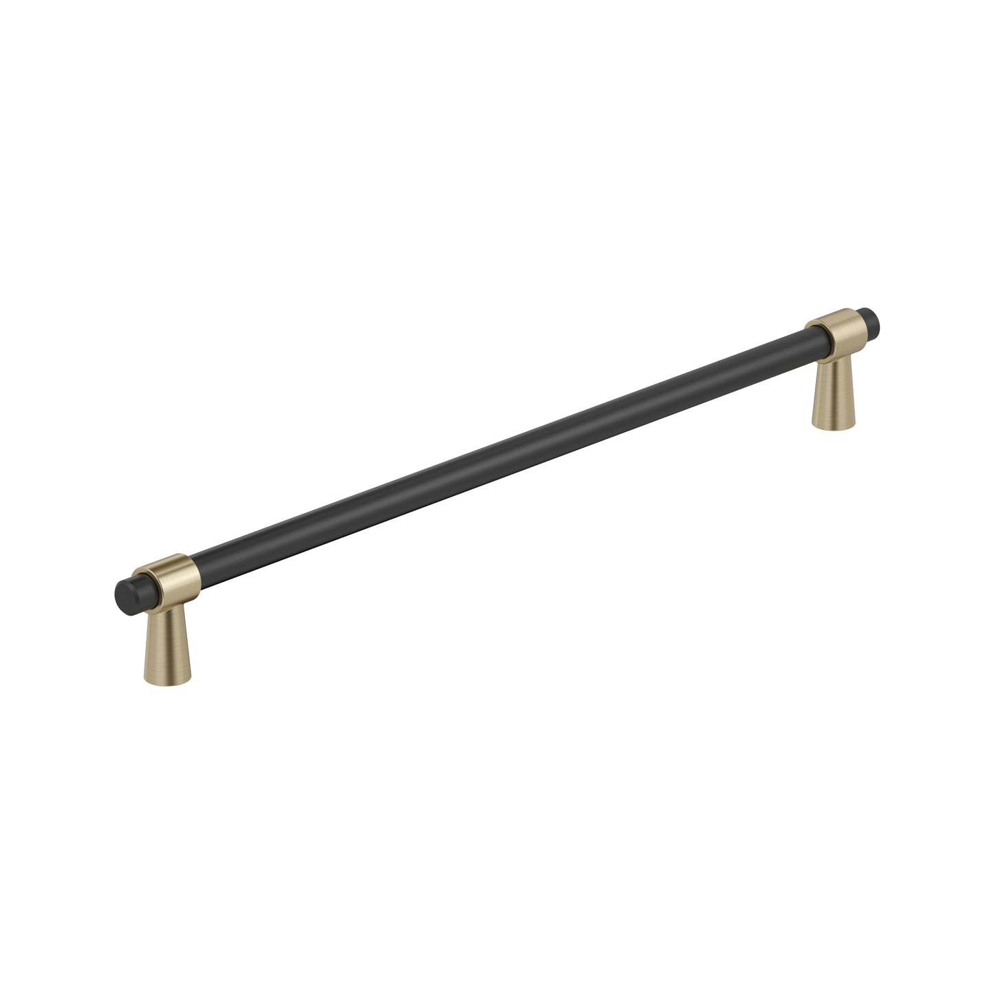 Amerock Mergence Pull - 12-5/8 inch (320mm) CTC - Matte Black/Golden Champagne