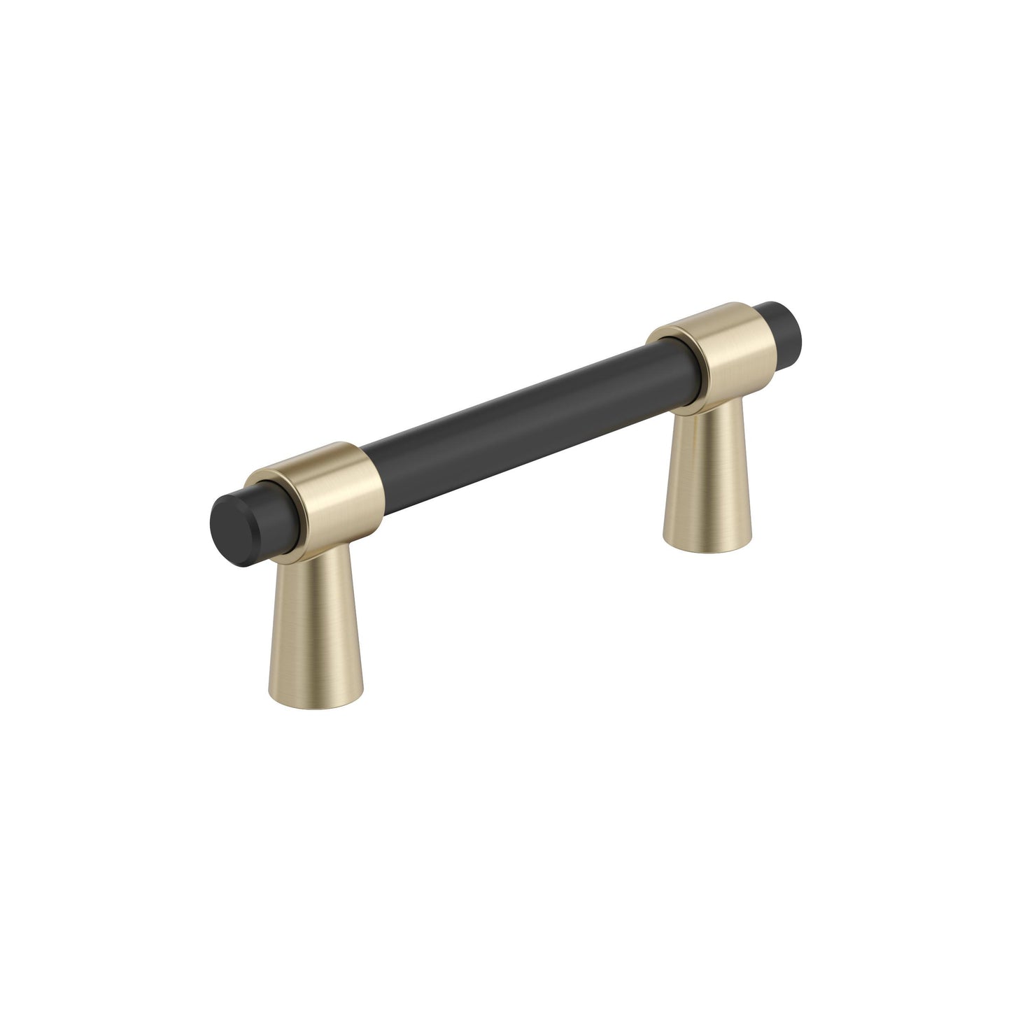 Amerock Mergence Pull - 3 inch (76mm) CTC - Matte Black/Golden Champagne