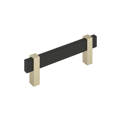 Amerock Mulino Cabinet Pull - Matte Black/Golden Champagne