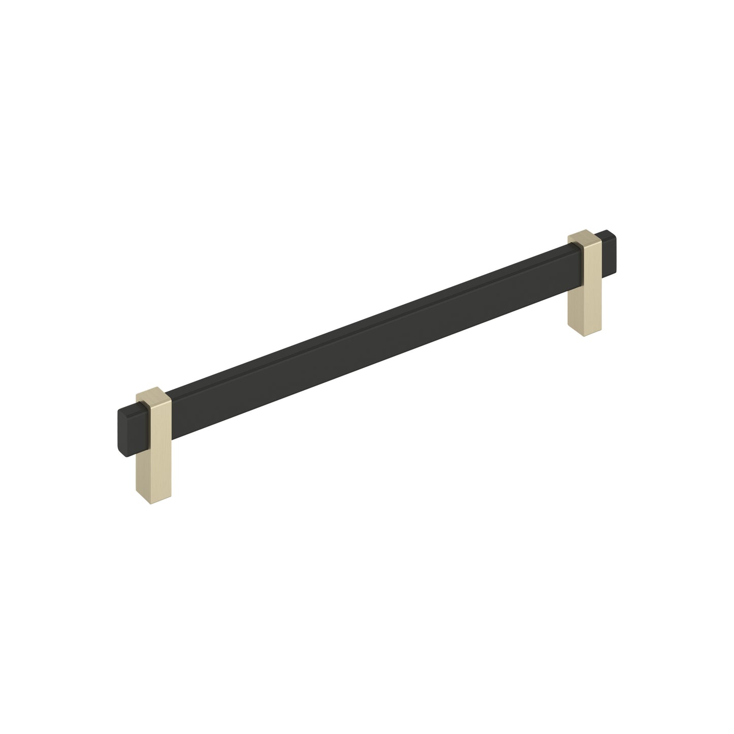 Amerock Mulino Pull - 8-13/16 inch (224mm) CTC - Matte Black/Golden Champagne