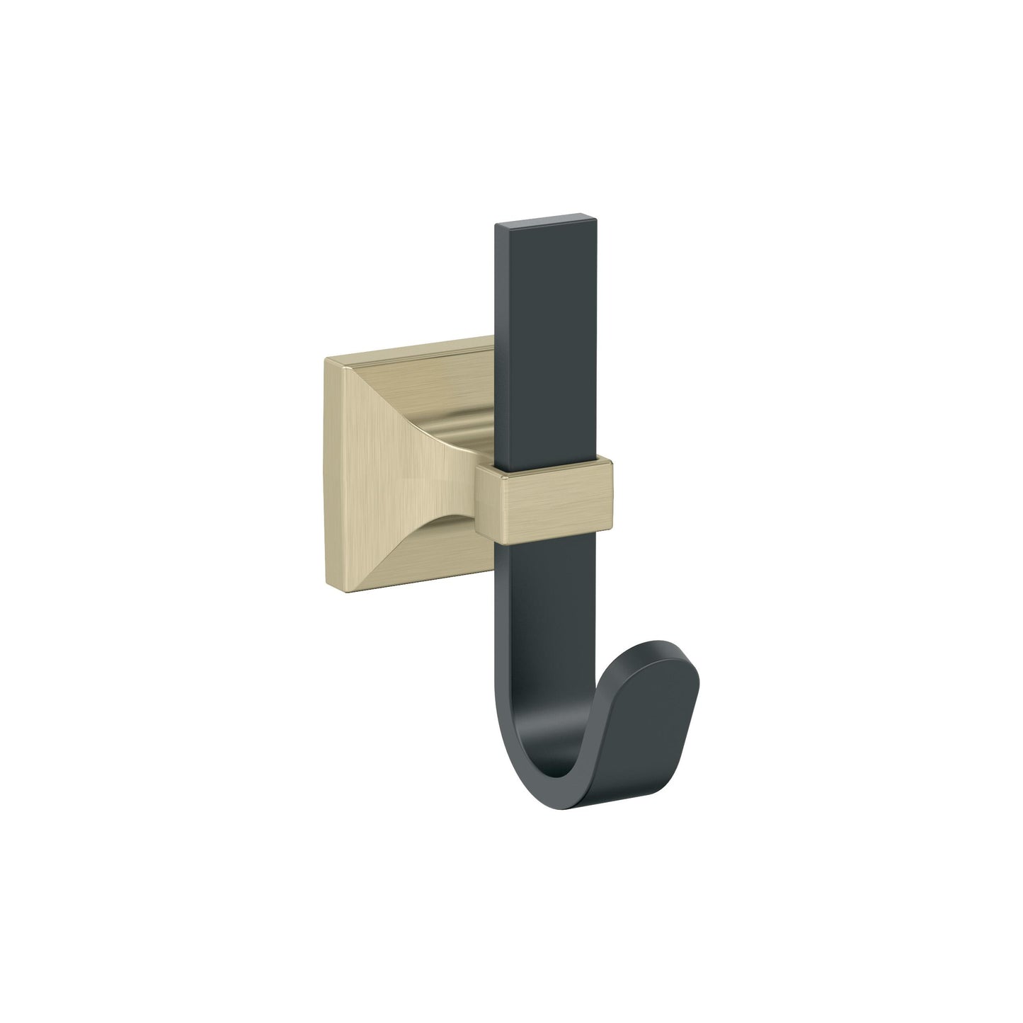 Amerock Burbank Decorative Hook - Single Prong - Matte Black/Golden Champagne