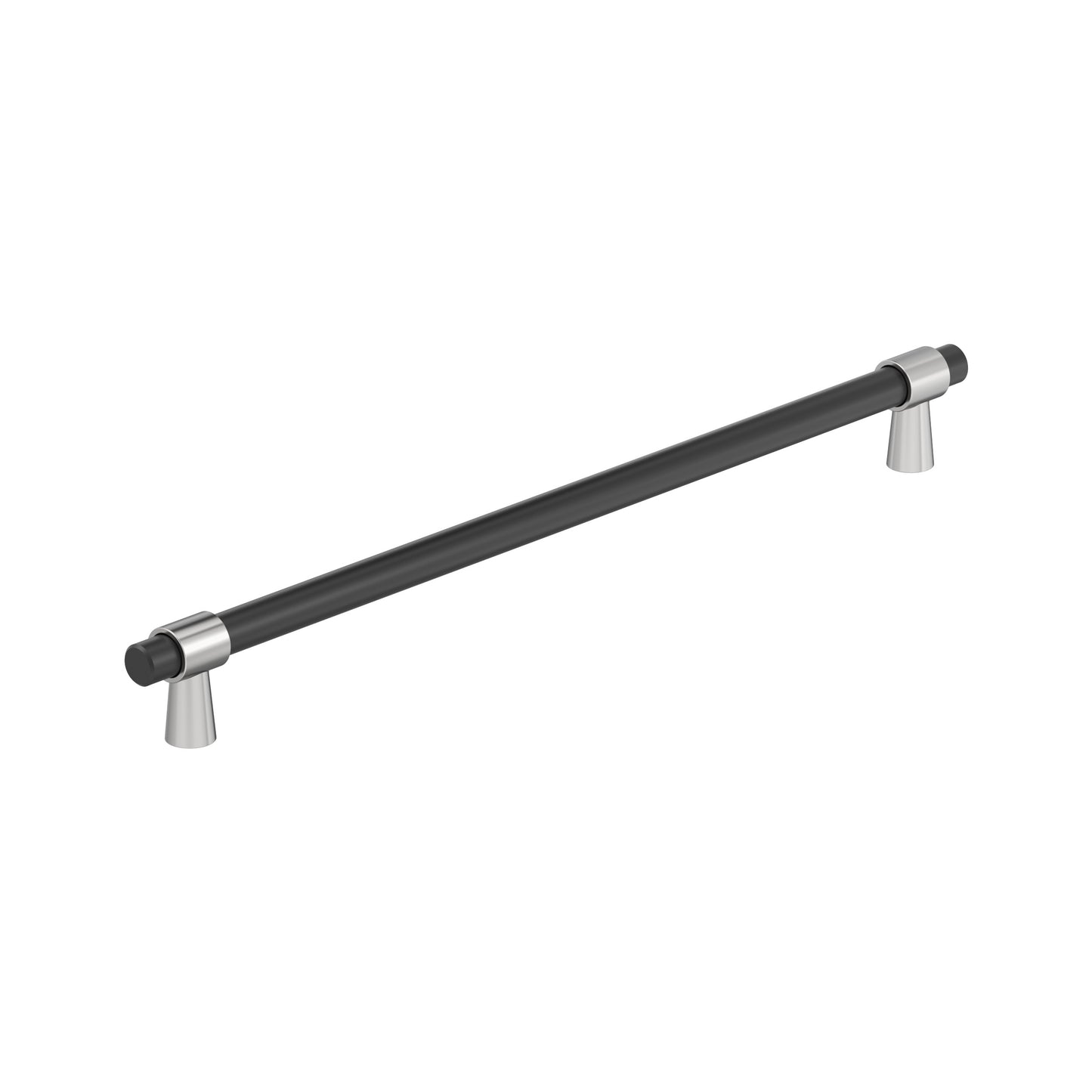 Amerock Mergence Appliance Pull - 18 inch (457mm) CTC - Matte Black/Polished Chrome