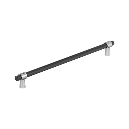 Amerock Mergence Cabinet Pull - Matte Black/Polished Chrome