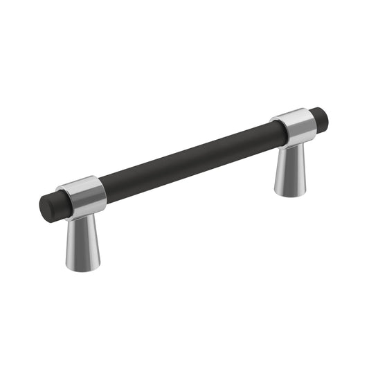 Amerock Mergence Cabinet Pull - Matte Black/Polished Chrome