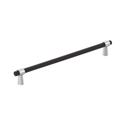 Amerock Mergence Cabinet Pull - Matte Black/Polished Chrome