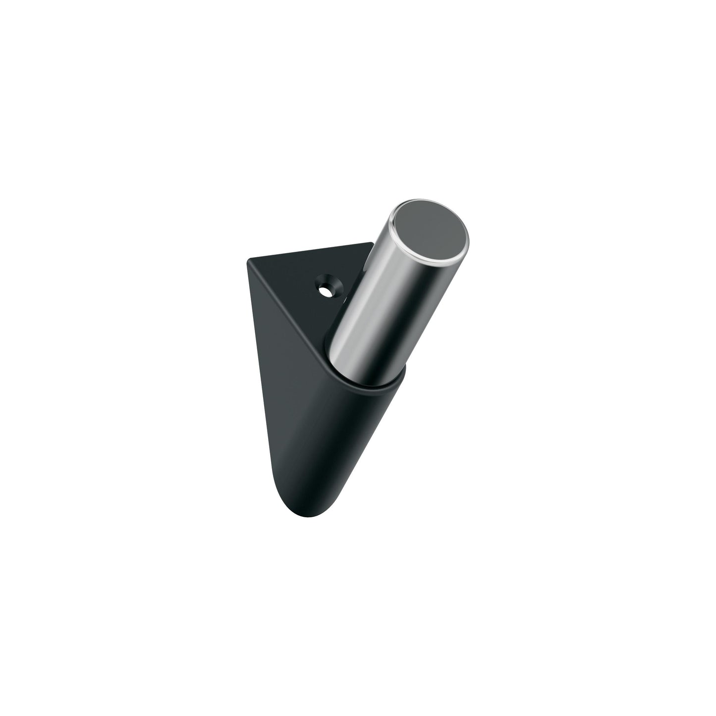 Amerock Acclivity Decorative Hook - Single Prong - Matte Black/Polished Chrome