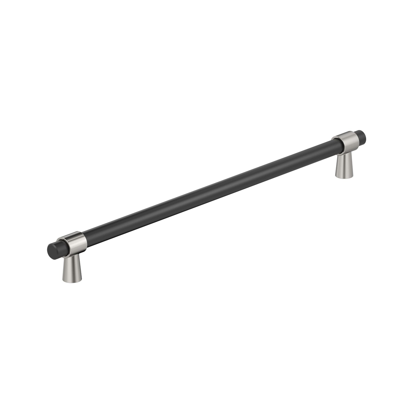Amerock Mergence Appliance Pull - 18 inch (457mm) CTC - Matte Black/Polished Nickel