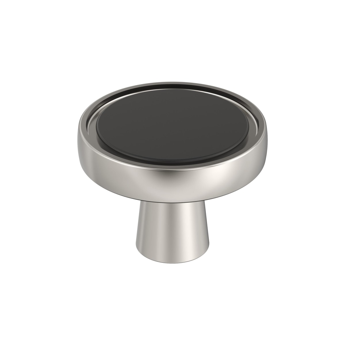 Amerock Mergence Cabinet Knob - Matte Black/Polished Nickel