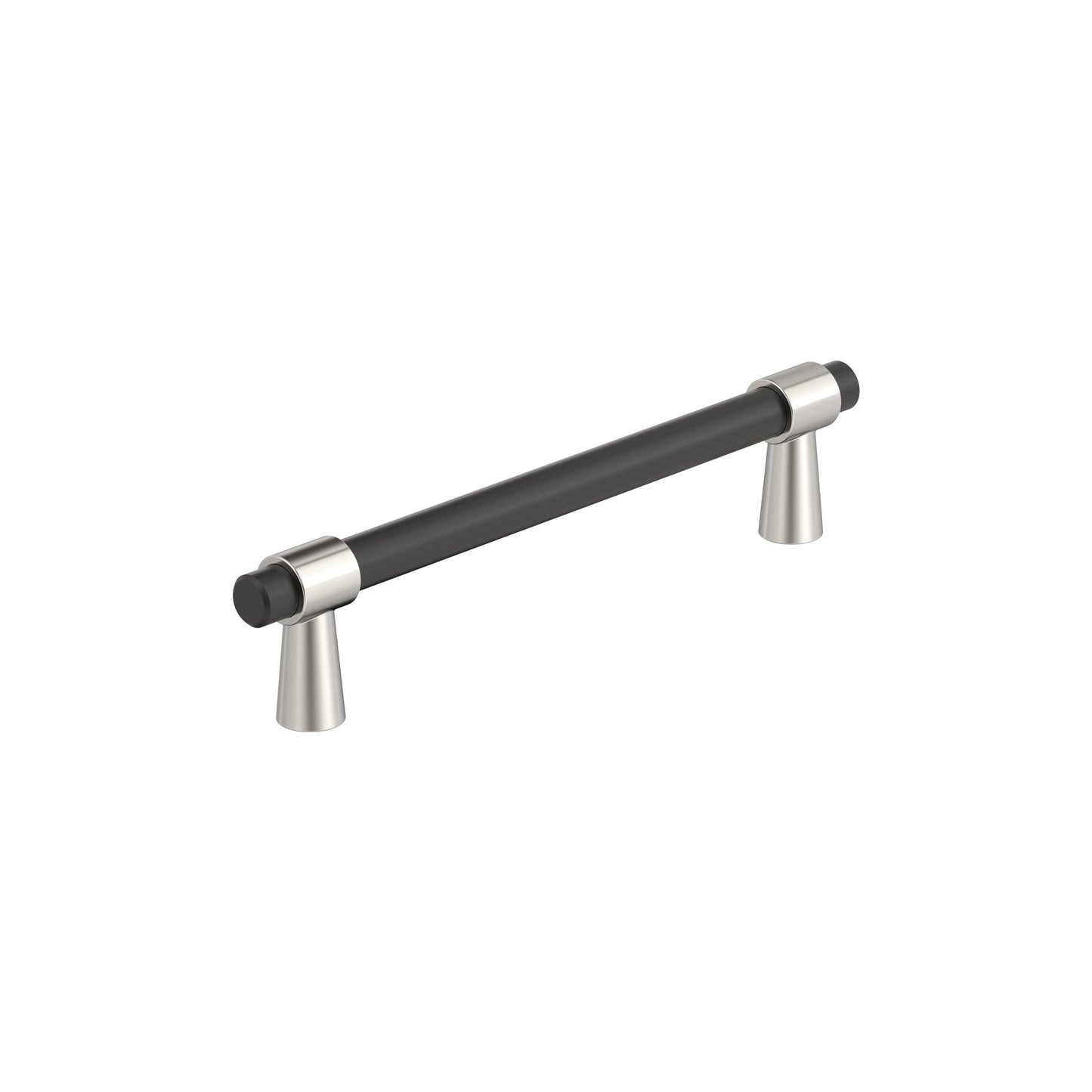 Amerock Mergence Pull - 5-1/16 inch (128mm) CTC - Matte Black/Polished Nickel