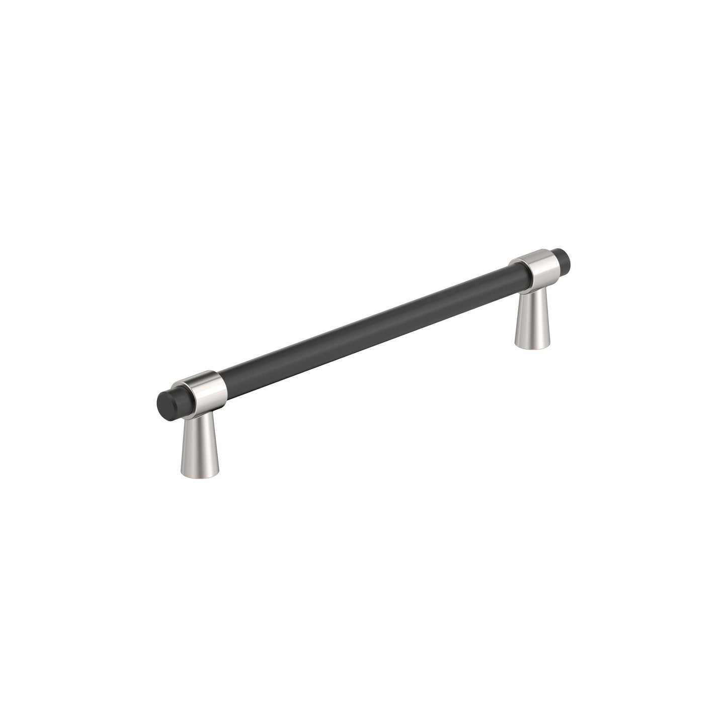 Amerock Mergence Pull - 6-5/16 inch (160mm) CTC - Matte Black/Polished Nickel