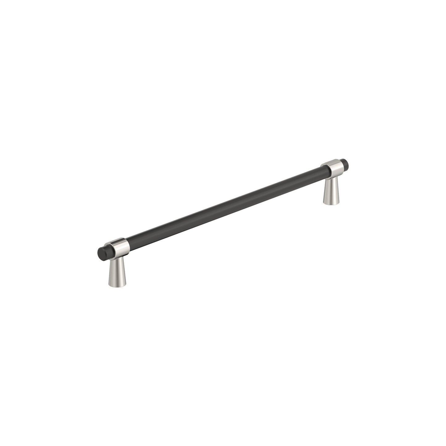 Amerock Mergence Pull - 8-13/16 inch (224mm) CTC - Matte Black/Polished Nickel
