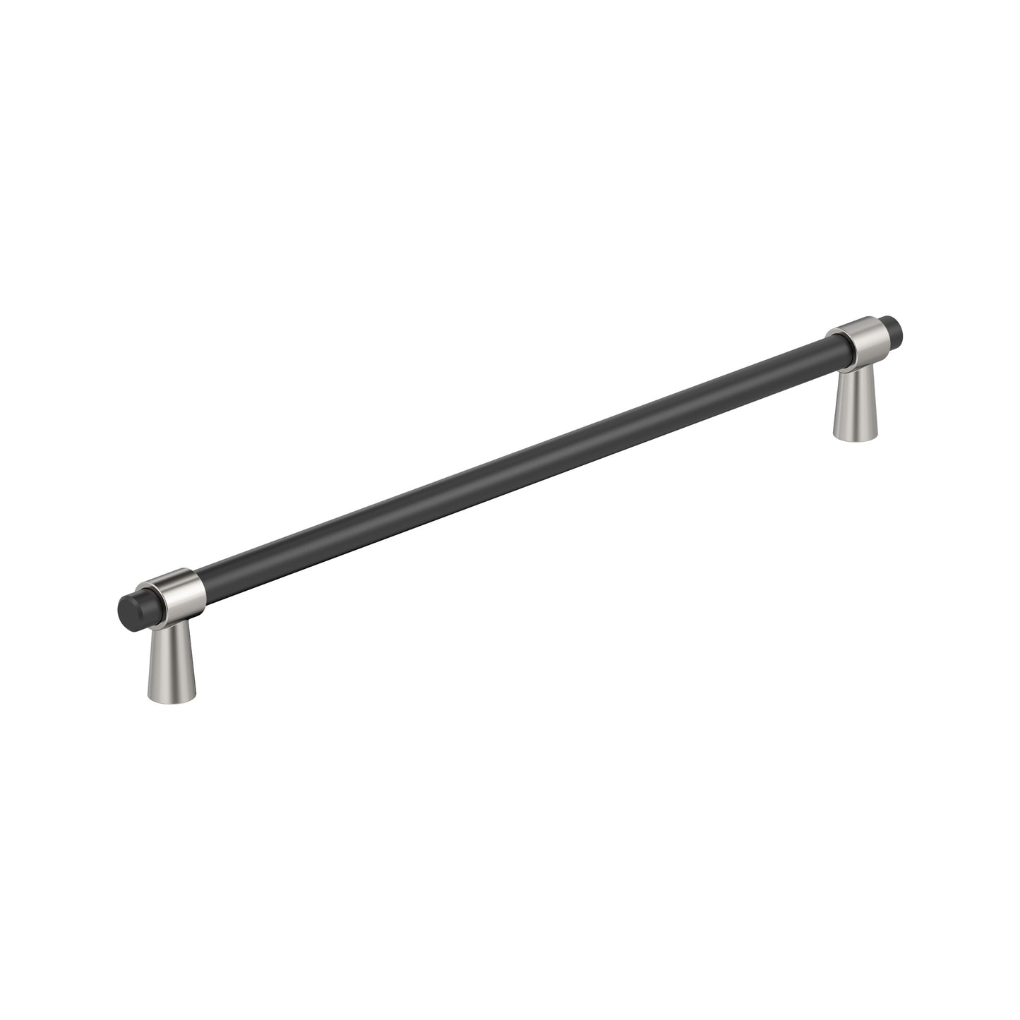 Amerock Mergence Pull - 12-5/8 inch (320mm) CTC - Matte Black/Polished Nickel