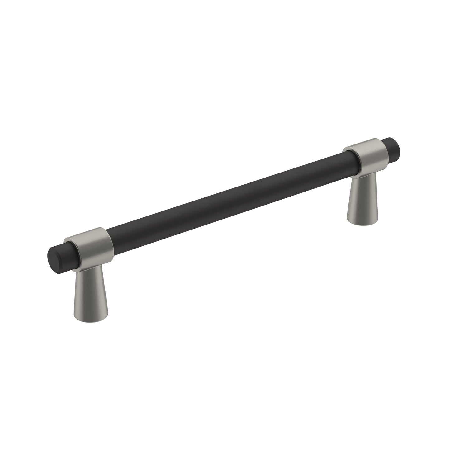 Amerock Mergence Pull - 5-1/16 inch (128mm) CTC - Matte Black/Satin Nickel
