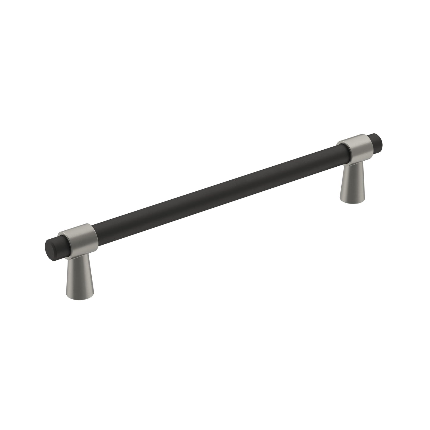 Amerock Mergence Pull - 6-5/16 inch (160mm) CTC - Matte Black/Satin Nickel