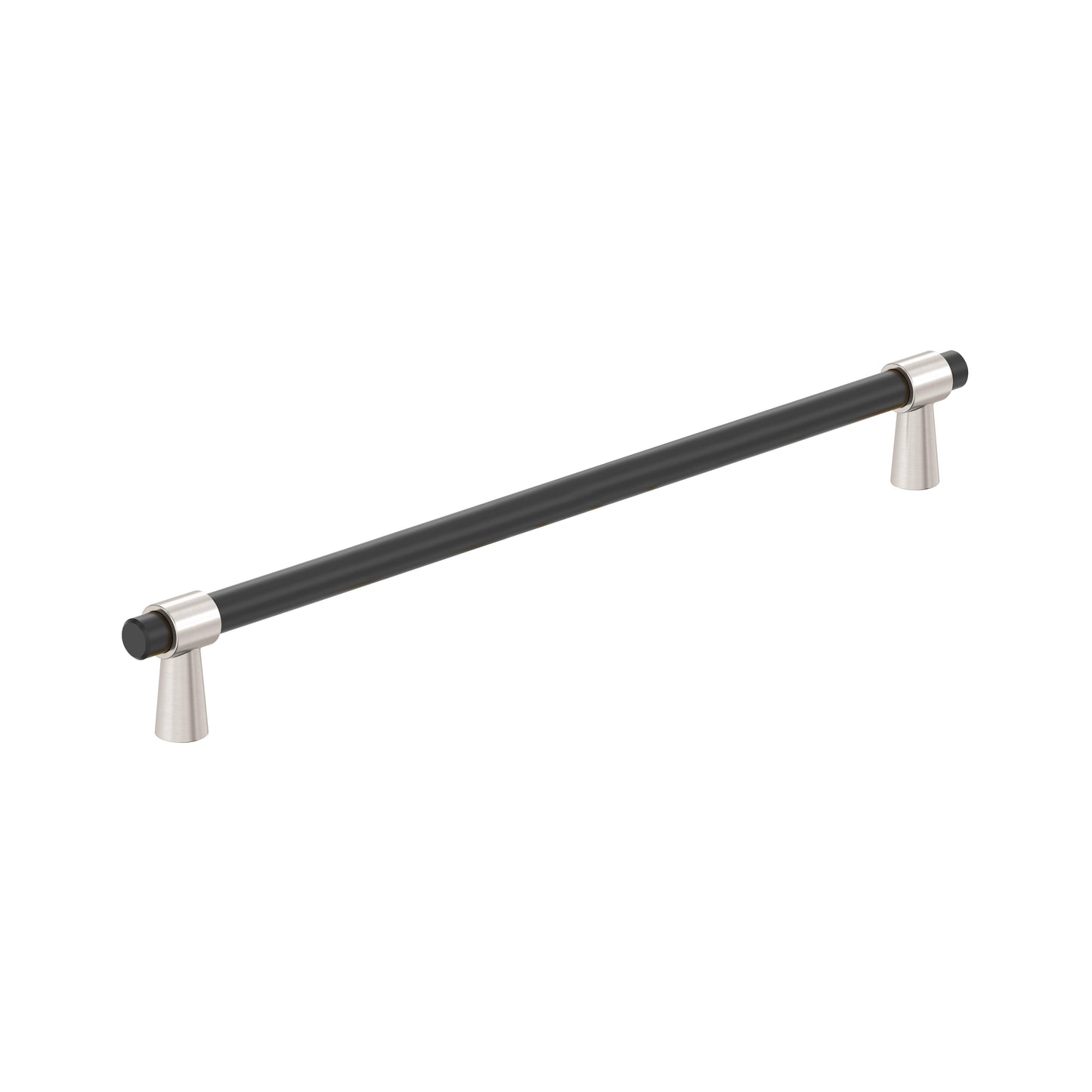 Amerock Mergence Pull - 8-13/16 inch (224mm) CTC - Matte Black/Satin Nickel