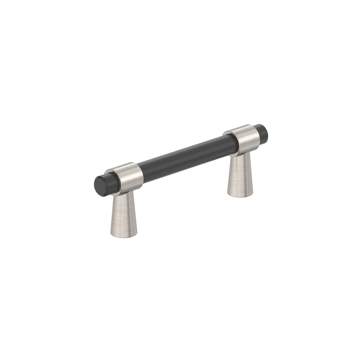 Amerock Mergence Pull - 3 inch (76mm) CTC - Matte Black/Satin Nickel