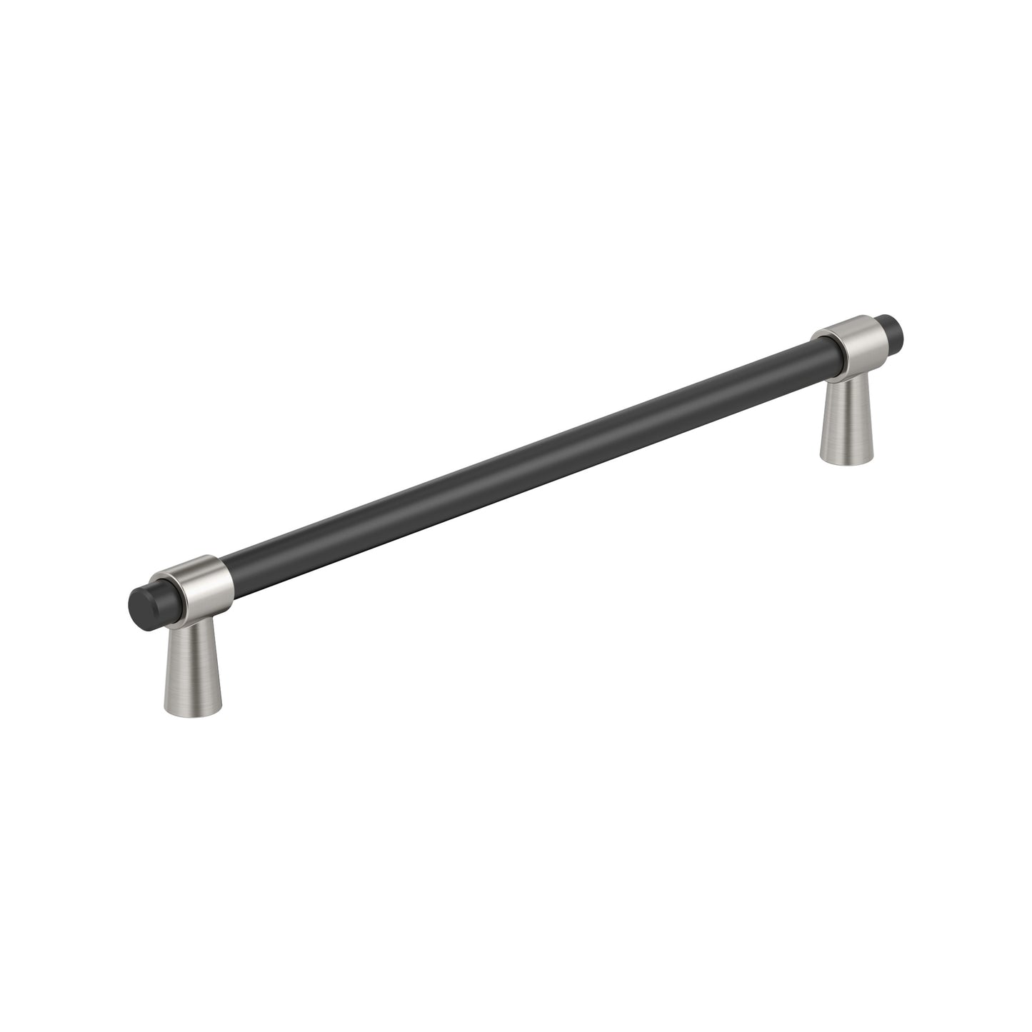 Amerock Mergence Pull - 10-1/16 inch (256mm) CTC - Matte Black/Satin Nickel