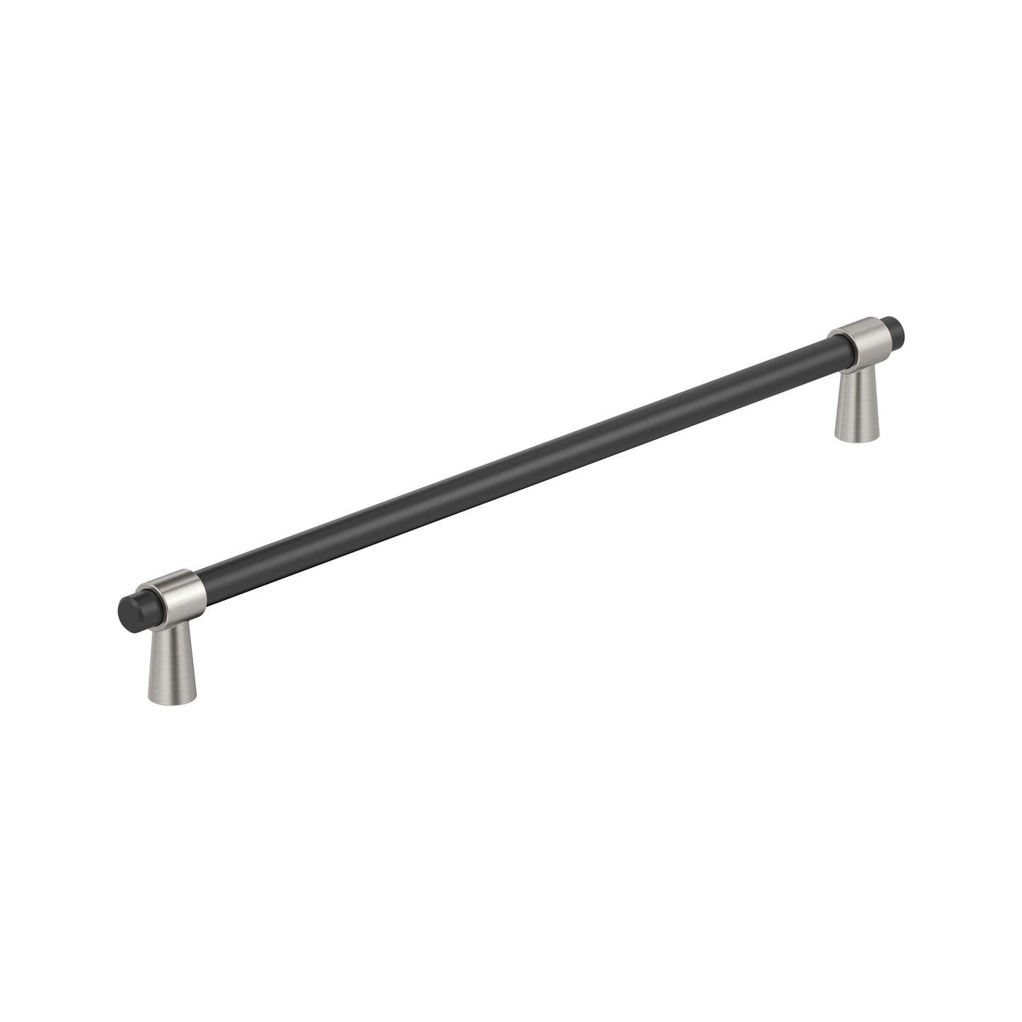 Amerock Mergence Pull - 12-5/8 inch (320mm) CTC - Matte Black/Satin Nickel