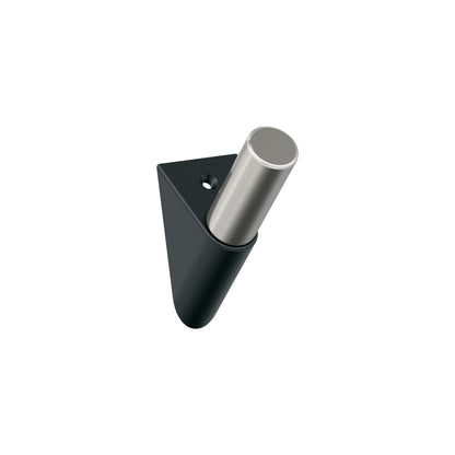 Amerock Acclivity Decorative Hook - Matte Black/Satin Nickel