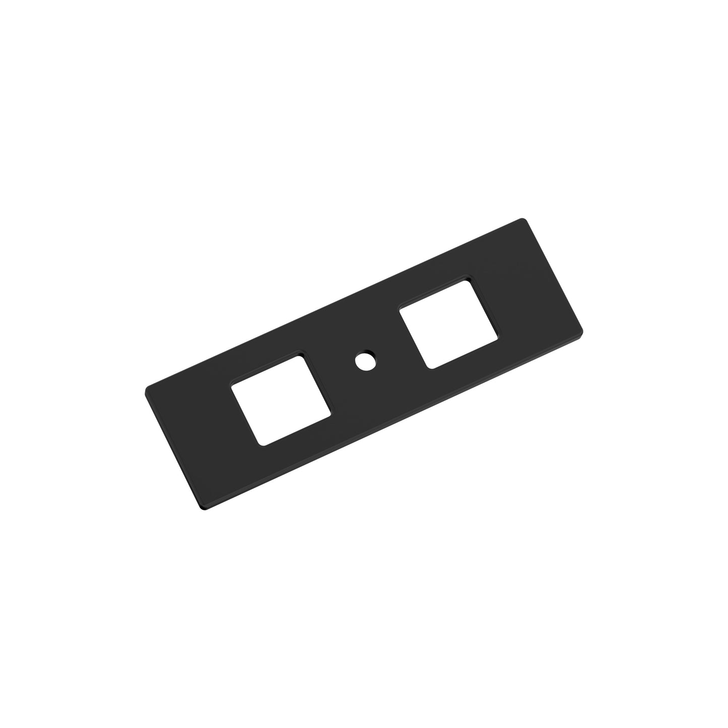Amerock Medora Backplate - 3-11/16 inch (94mm) Length - Matte Black
