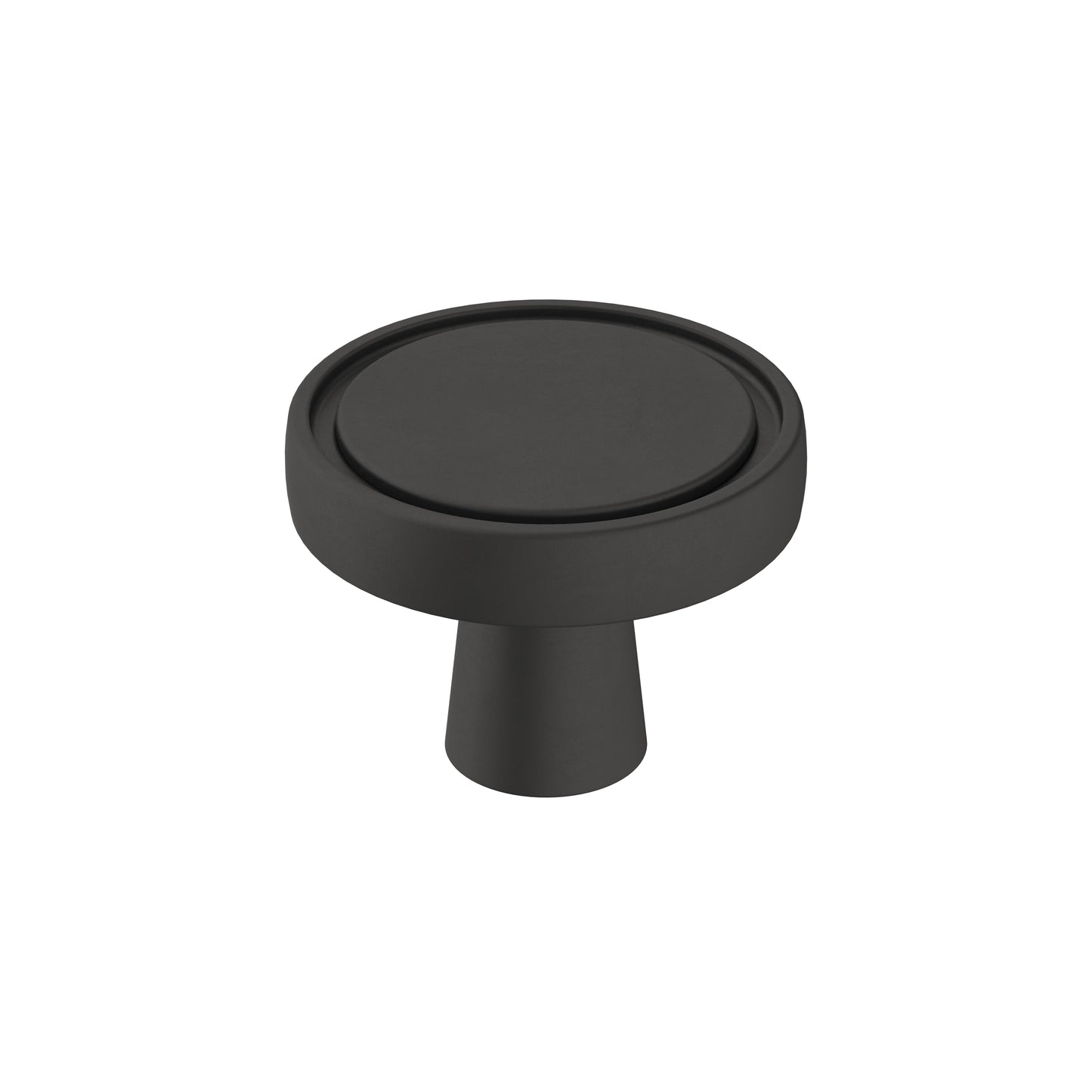Amerock Destine Knob - 1-3/8 inch (35mm) Diameter - Matte Black