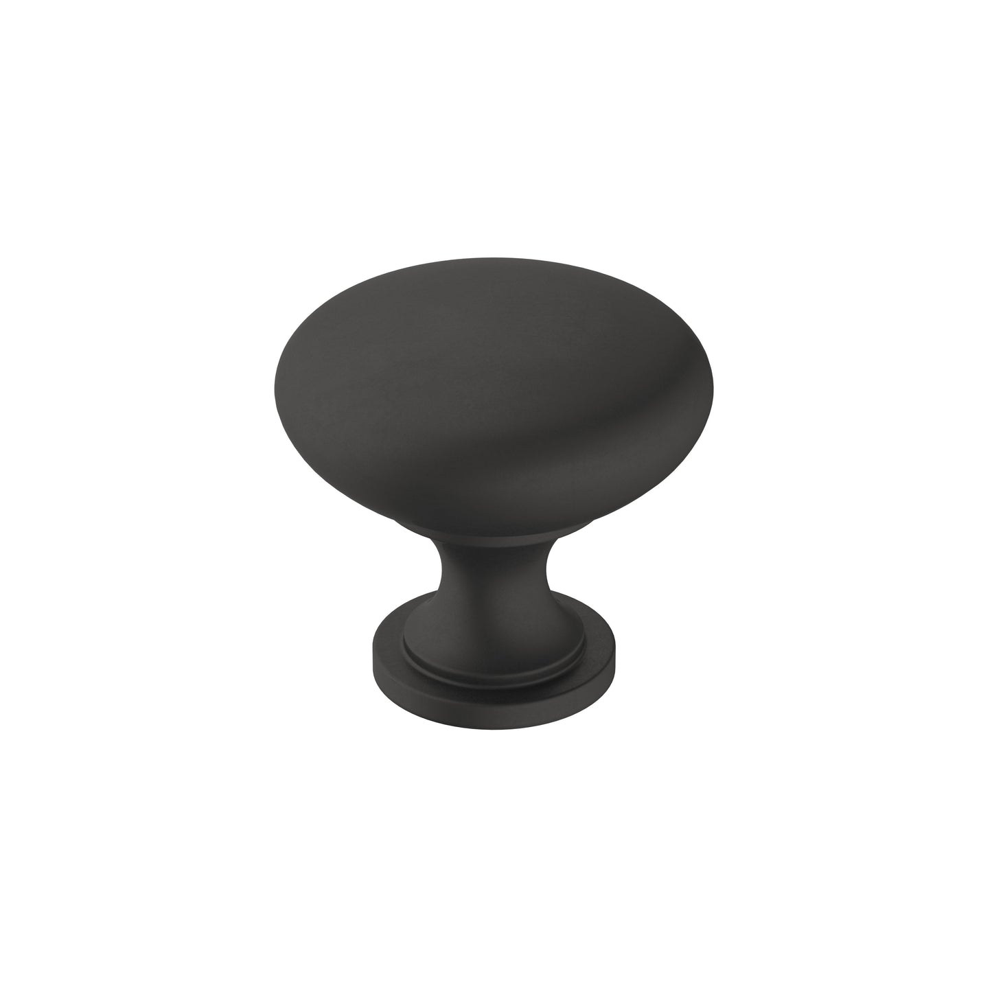 Amerock Era Knob - 1-1/4 inch (32mm) Diameter - Matte Black