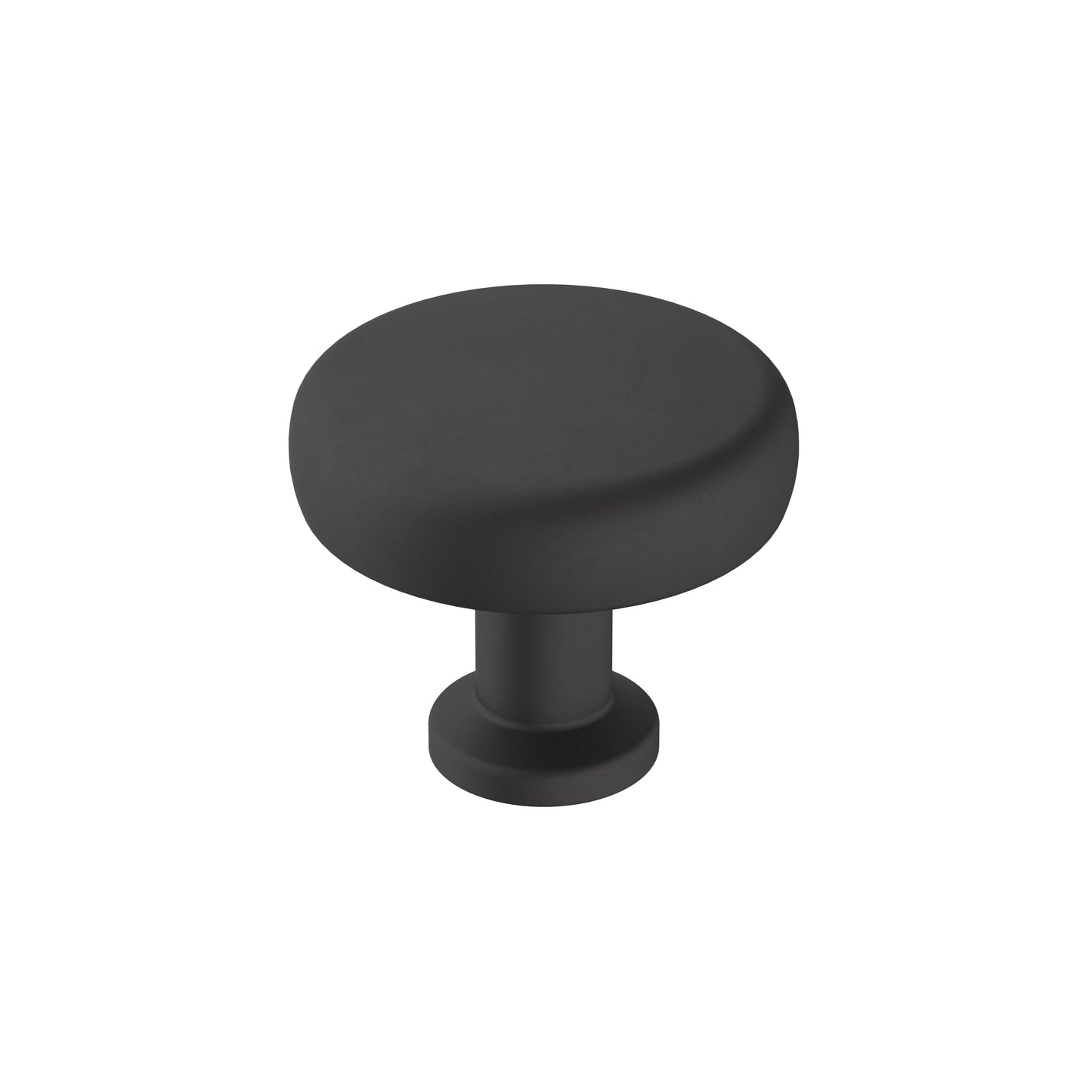 Amerock Factor Knob - 1-1/4 inch (32mm) Diameter - Matte Black