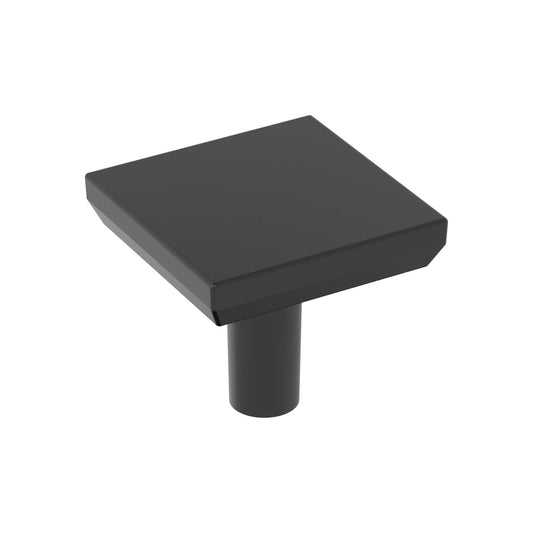 Amerock Chamfered Edge Cabinet Knob - Matte Black