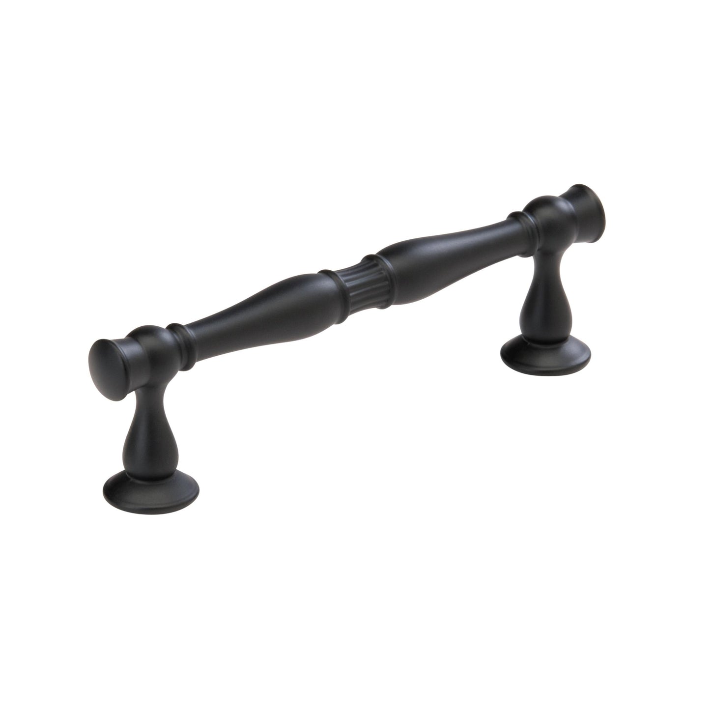 Amerock Crawford Pull - 3-3/4 inch (96mm) CTC - Matte Black