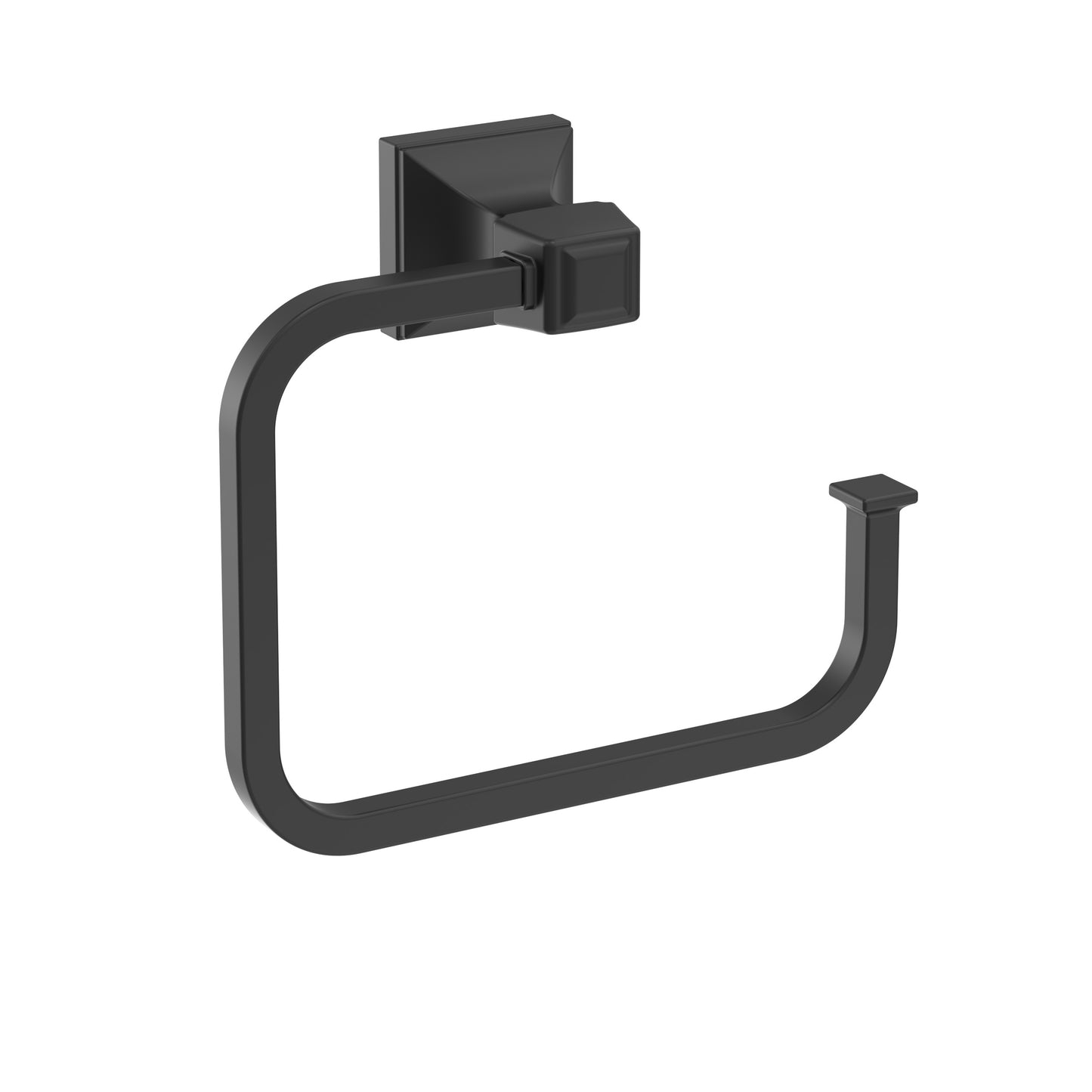 Amerock Mulholland Towel Ring - 5-3/4 inch (146mm) Width - Matte Black