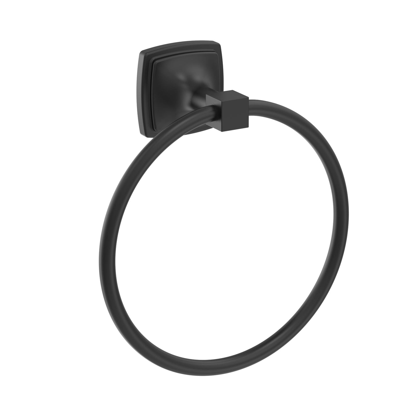 Amerock Stature Towel Ring - 7-9/16 inch (192mm) Width - Matte Black