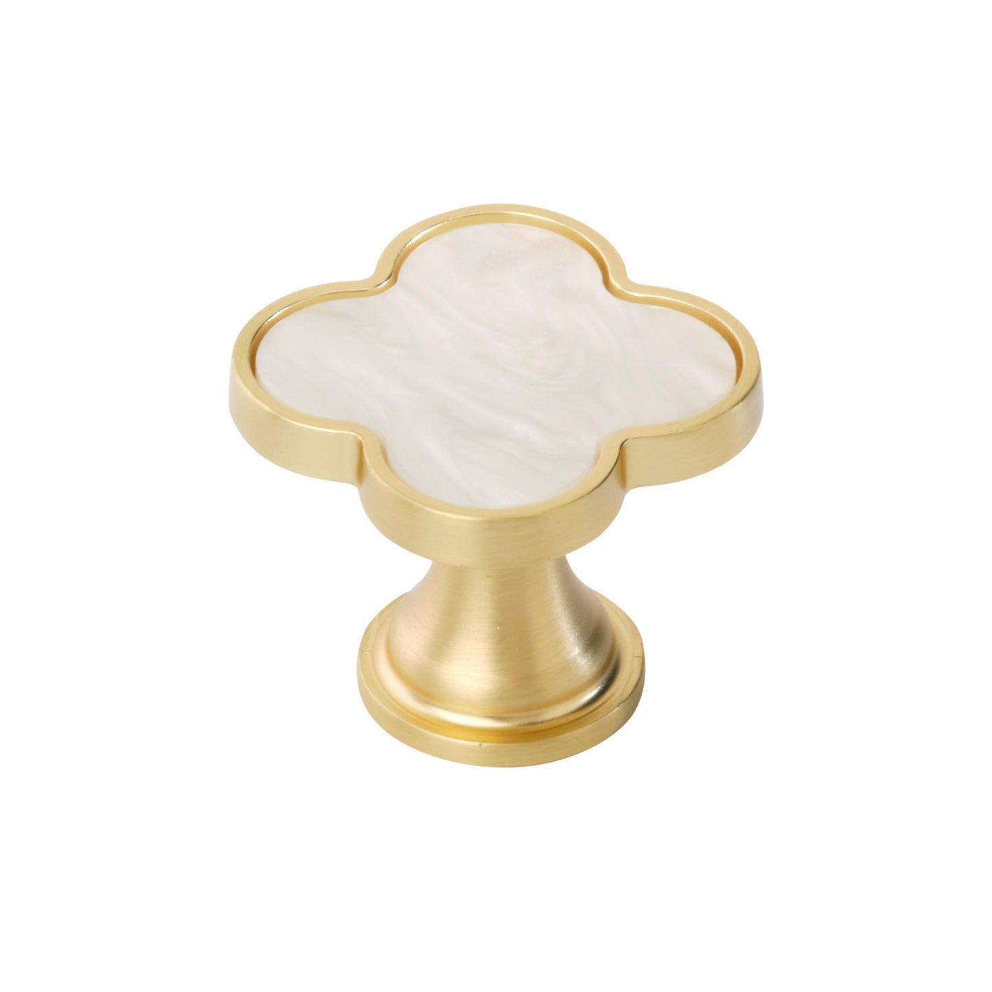 Amerock Accents Knob - 1-1/4 inch (32mm) Length - Gold/Mother of Pearl