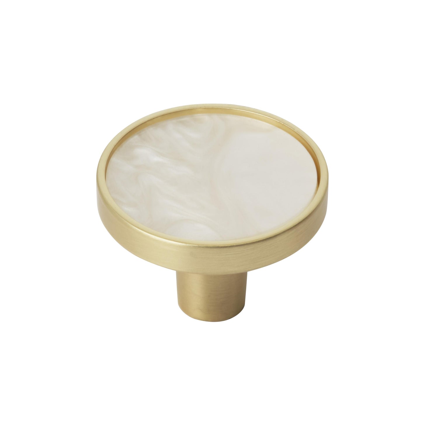 Amerock Accents Knob - 1-1/4 inch (32mm) Diameter - Gold/Mother of Pearl