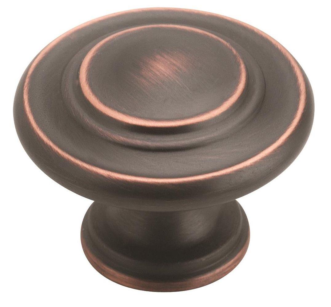 Amerock Inspirations Knob - 1-5/16 inch (33mm) Diameter - Oil-Rubbed Bronze