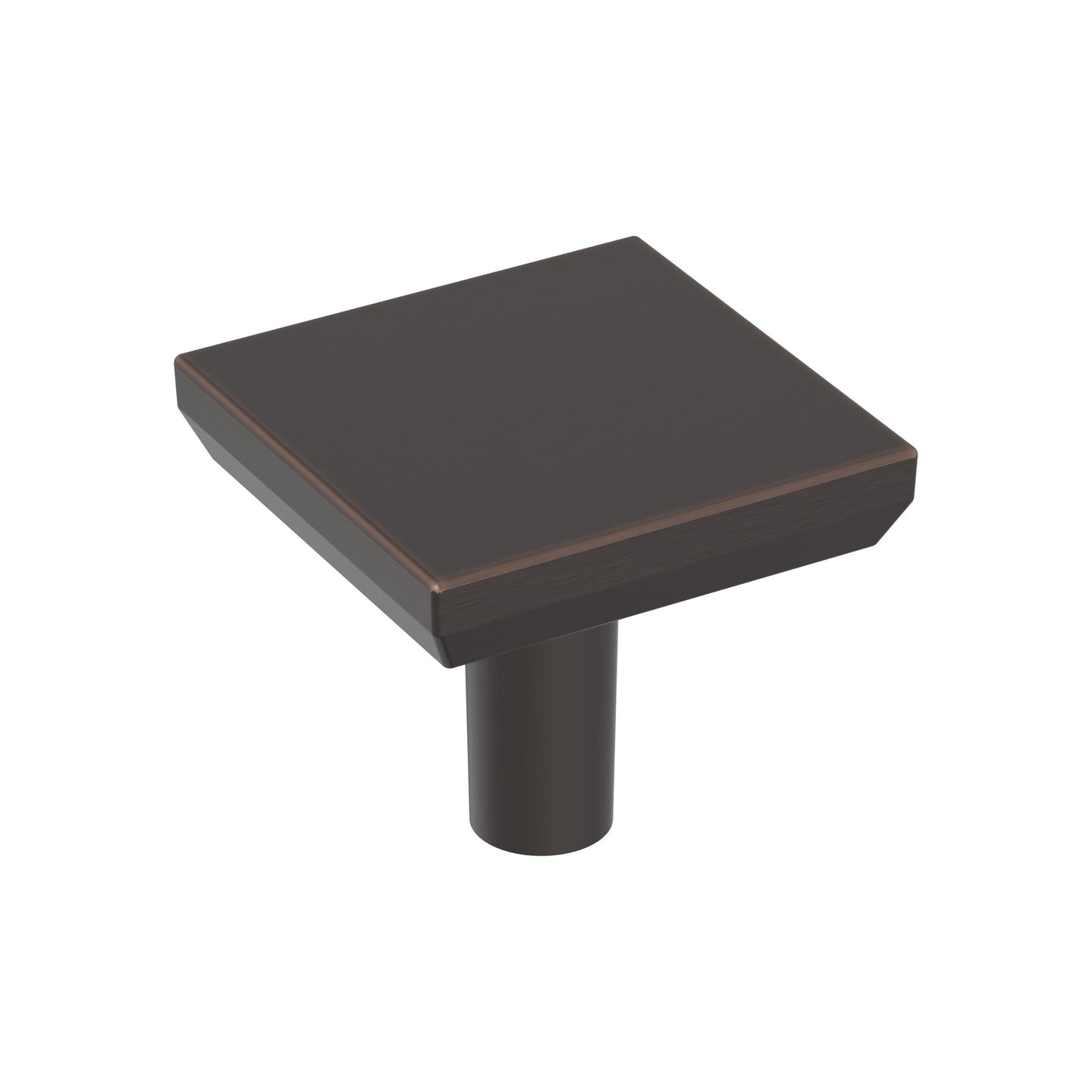 Amerock Chamfered Edge Knob - 1-1/16 inch (27mm) Length - Oil-Rubbed Bronze