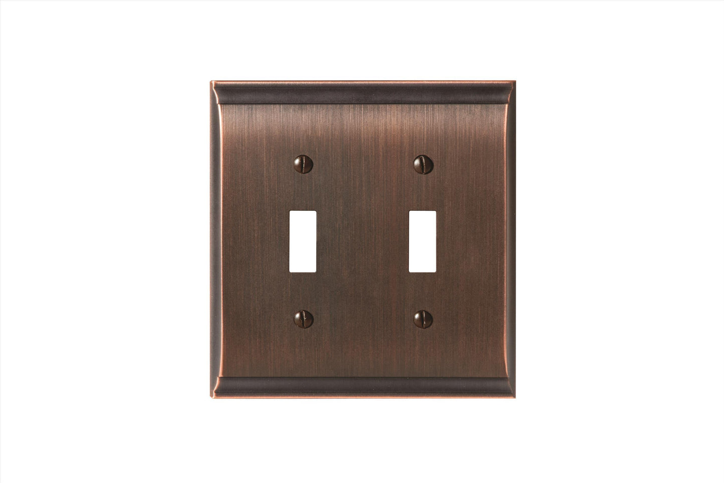 Amerock Candler Wall Plate - 2 Toggle - Oil-Rubbed Bronze