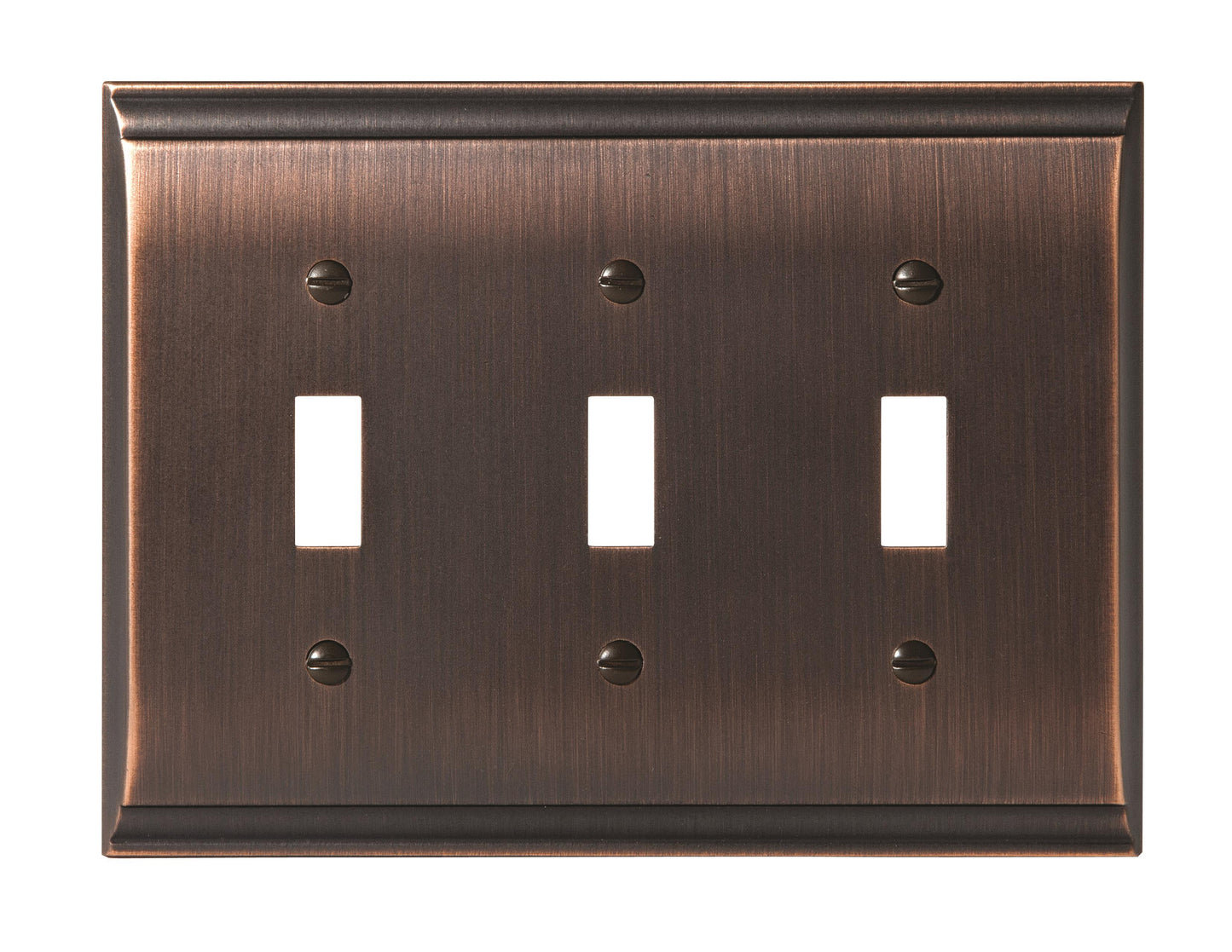Amerock Candler Wall Plate - 3 Toggle - Oil-Rubbed Bronze
