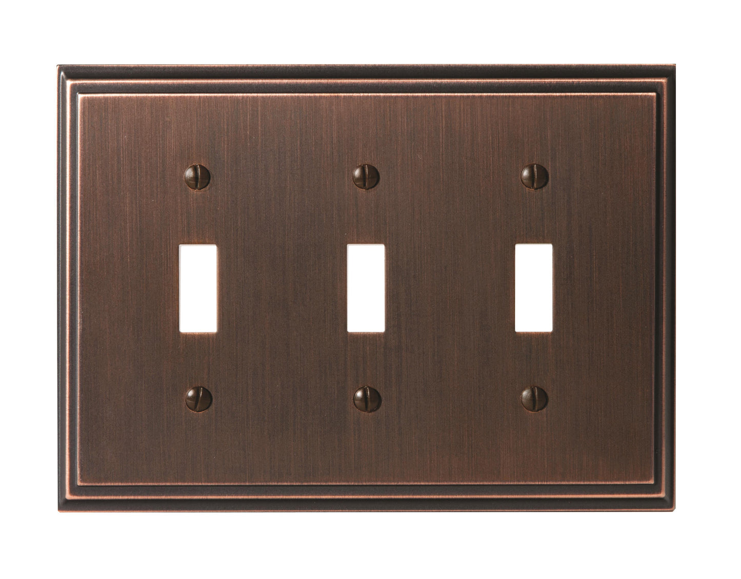 Amerock Mulholland Wall Plate - 3 Toggle - Oil-Rubbed Bronze