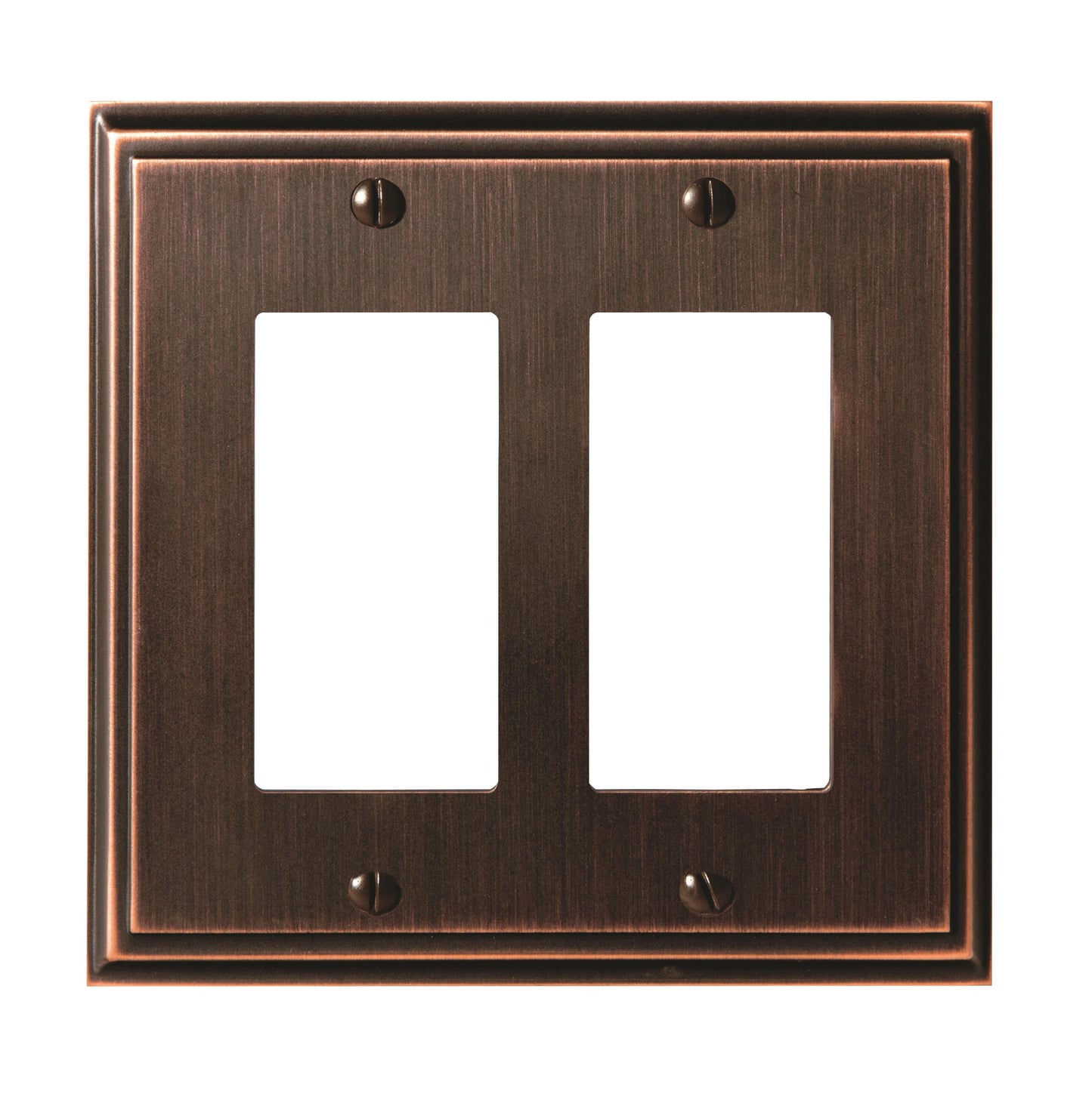 Amerock Mulholland Wall Plate - 2 Rocker - Oil-Rubbed Bronze