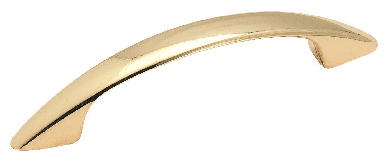 Amerock Arc Pull - 3 inch (76mm) CTC - Polished Brass