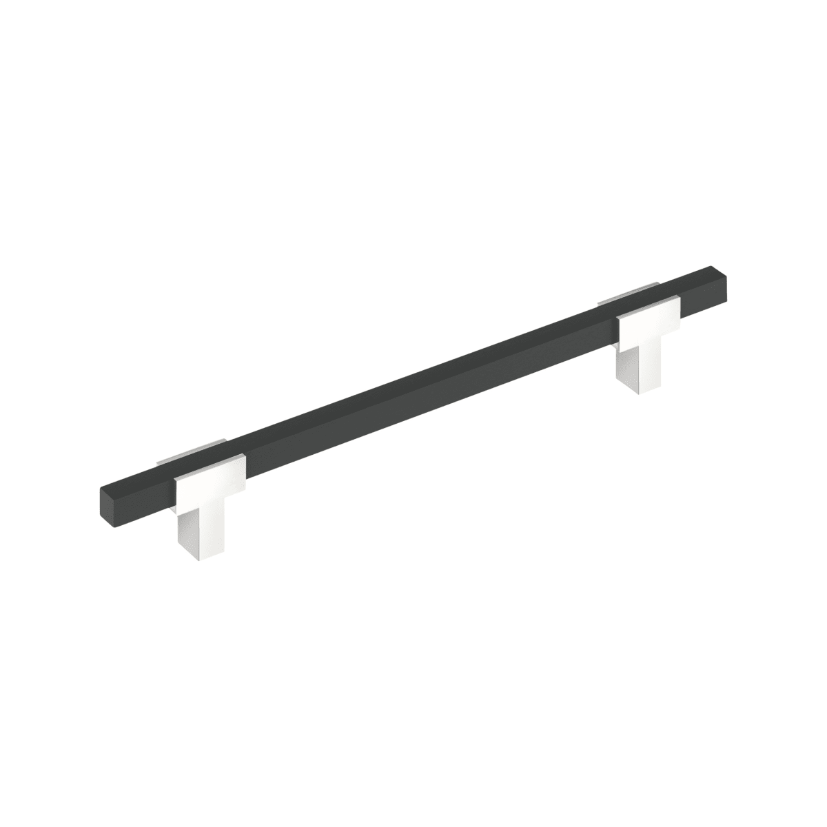Amerock Urbanite Cabinet Pull - Polished Chrome/Brushed Matte Black