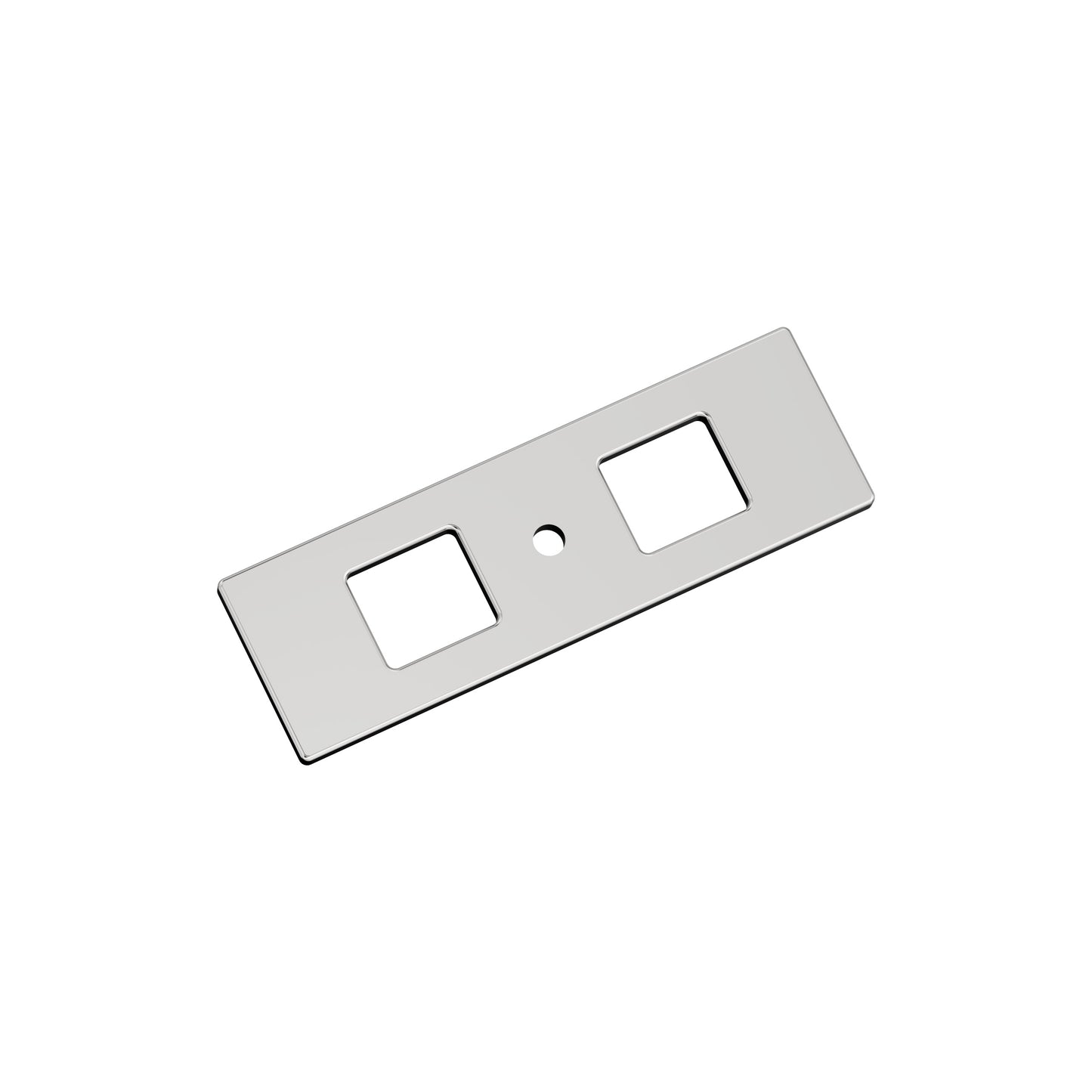 Amerock Medora Backplate - 3-11/16 inch (94mm) Length - Polished Chrome