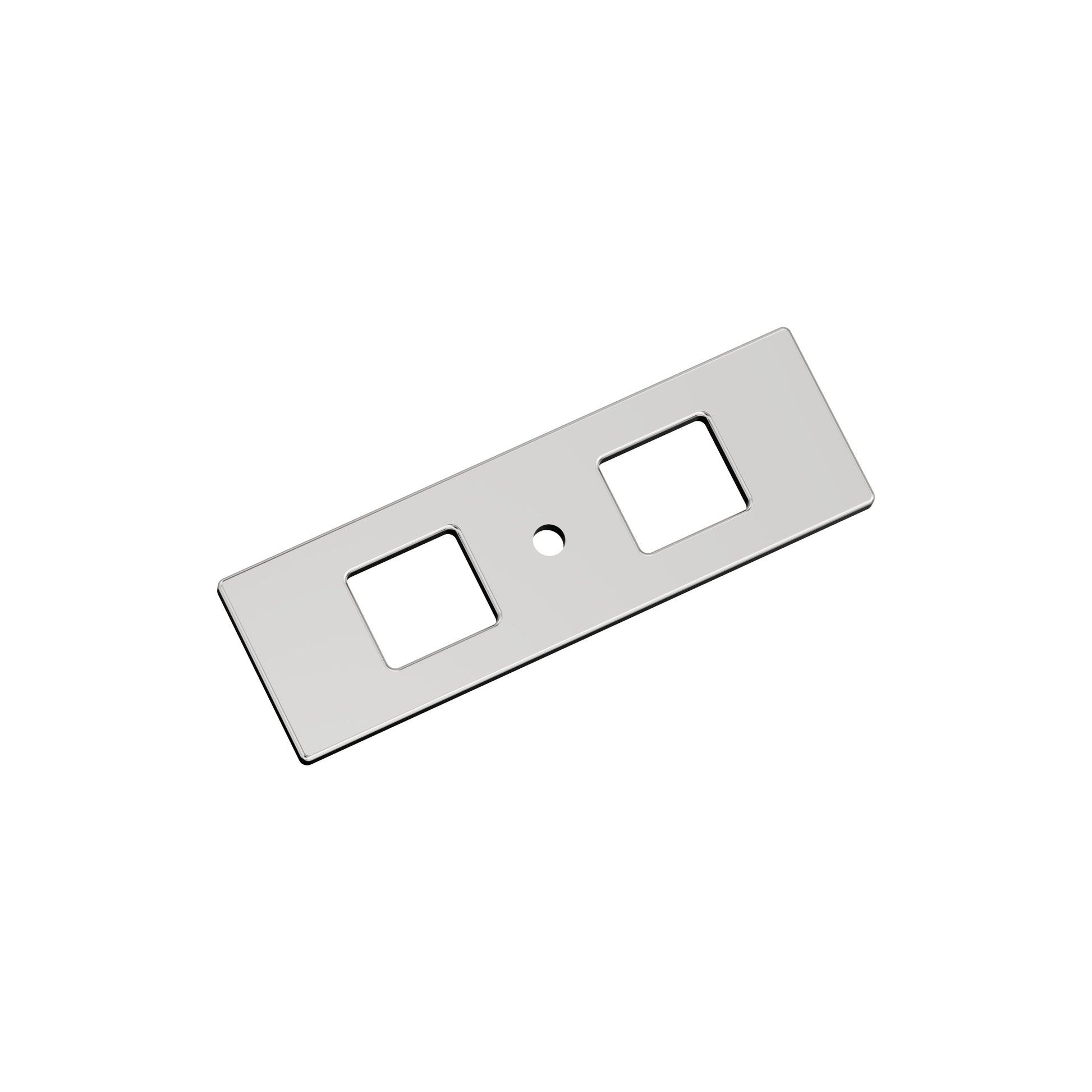 Amerock Medora Backplate - 3-11/16 inch (94mm) Length - Polished Chrome