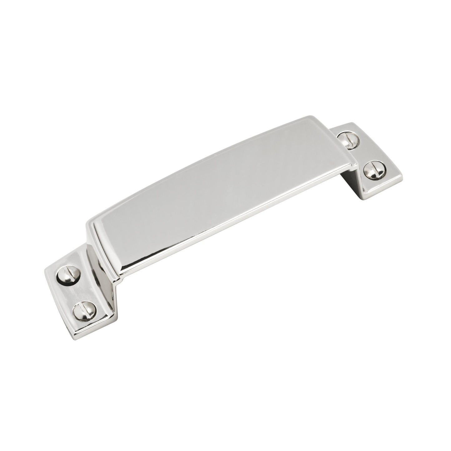 Amerock Highland Ridge Cup Pull - 3-1/2 inch (89mm) CTC - Polished Chrome