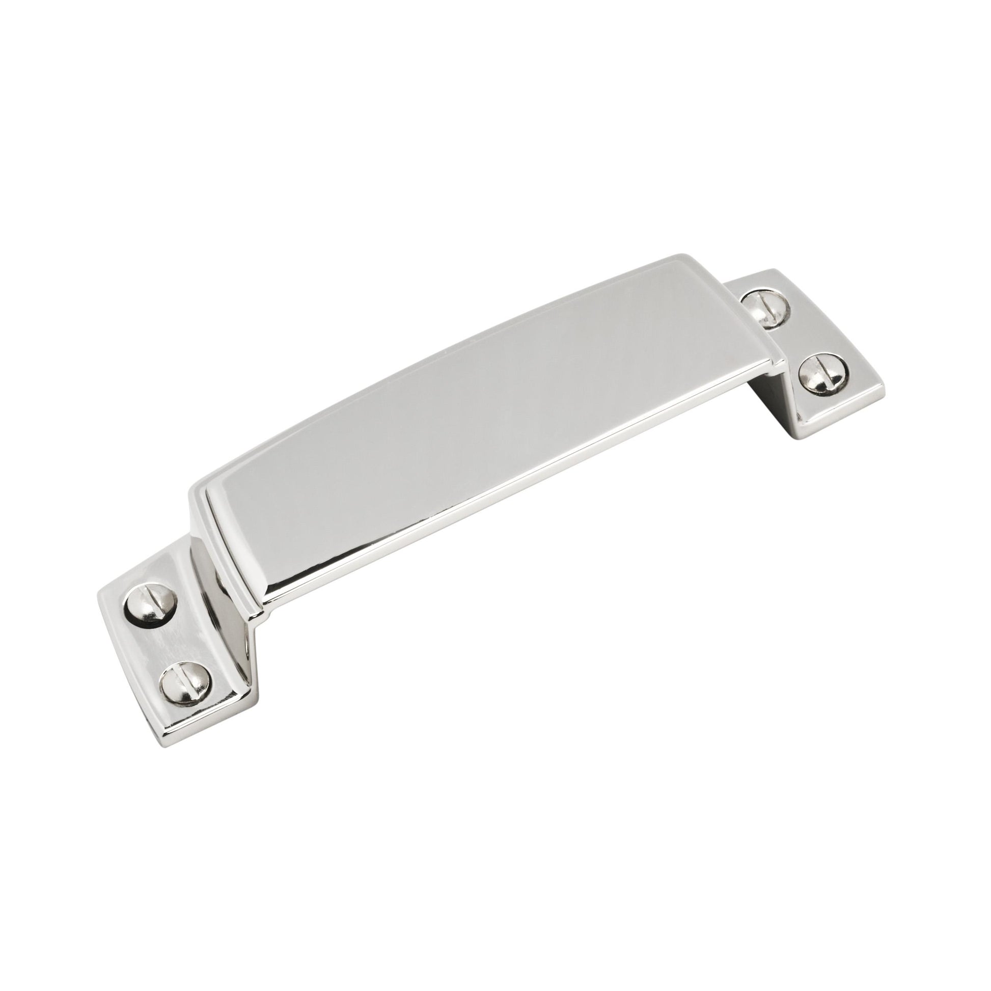 Amerock Highland Ridge Cup Pull - 3-1/2 inch (89mm) CTC - Polished Chrome