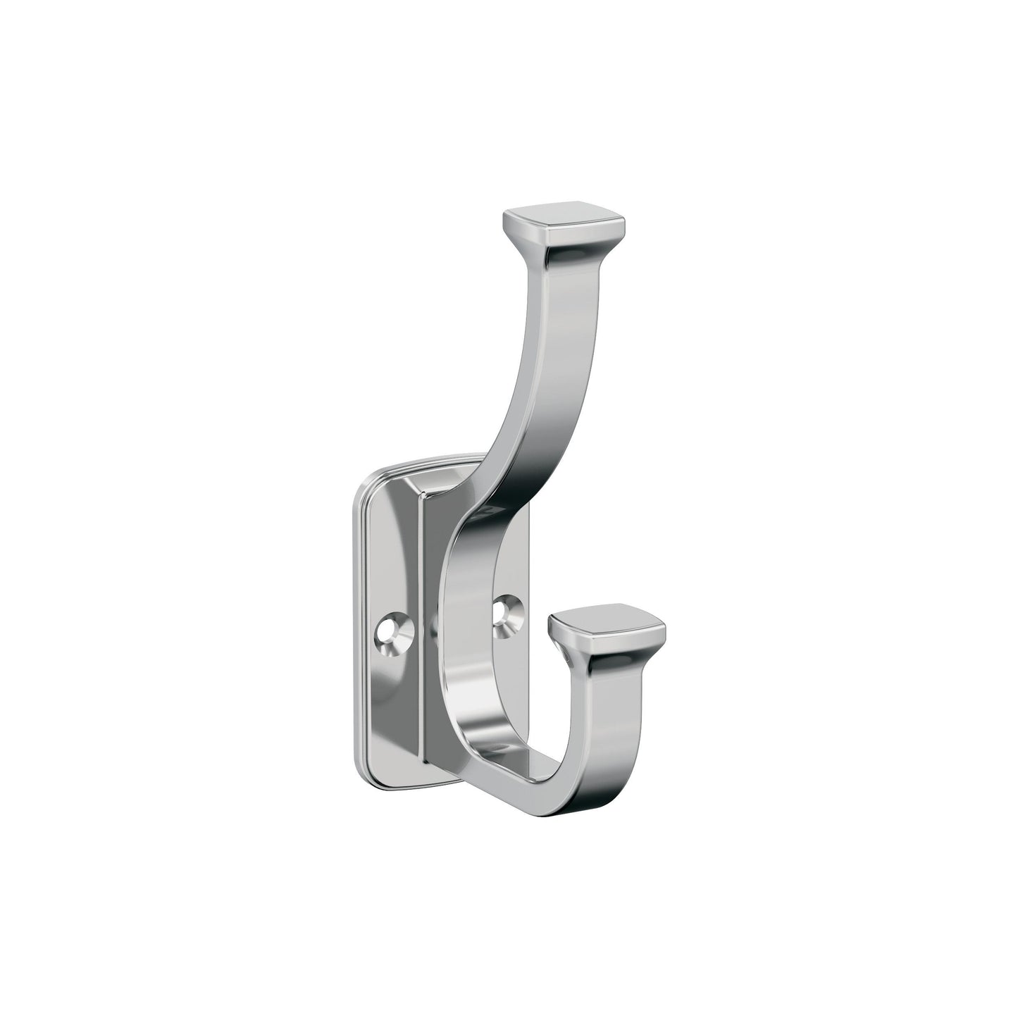 Amerock Alder Decorative Hook - Double Prong - Polished Chrome